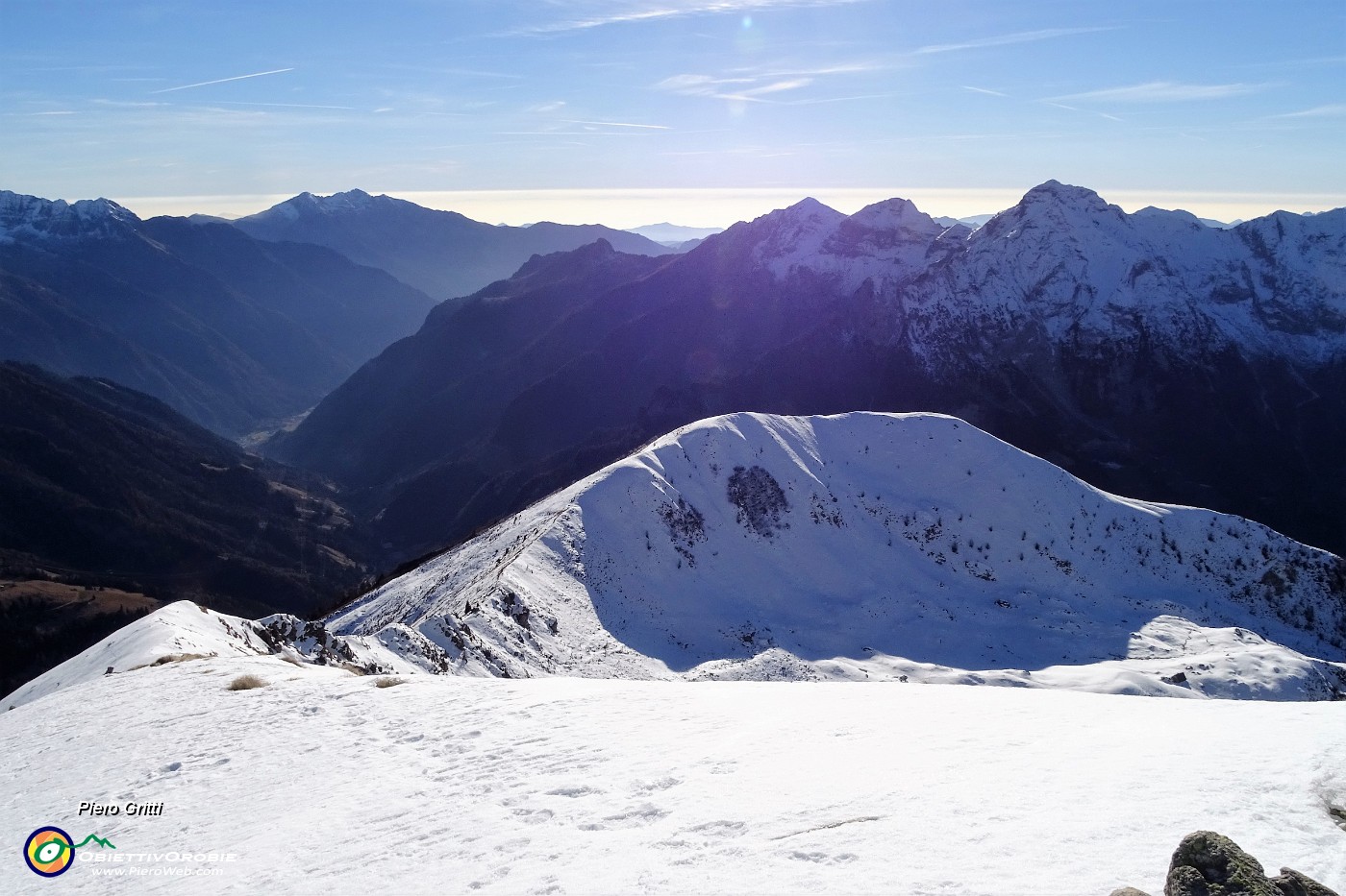 60 Vista aulla cresta salita e sull'Arete .JPG -                                